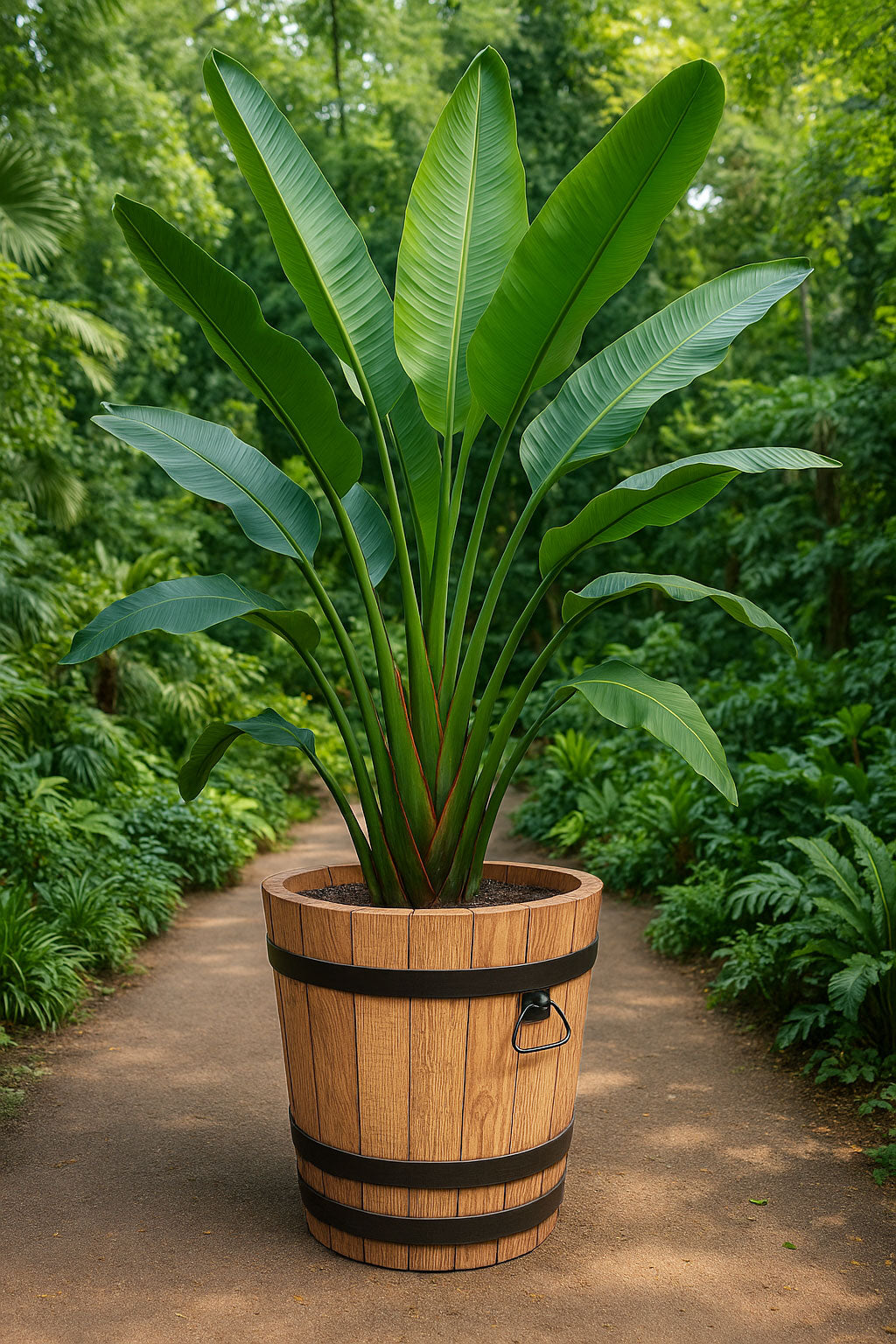 XXL PFLANZKÜBEL AUS EICHENHOLZ FÜR PALME